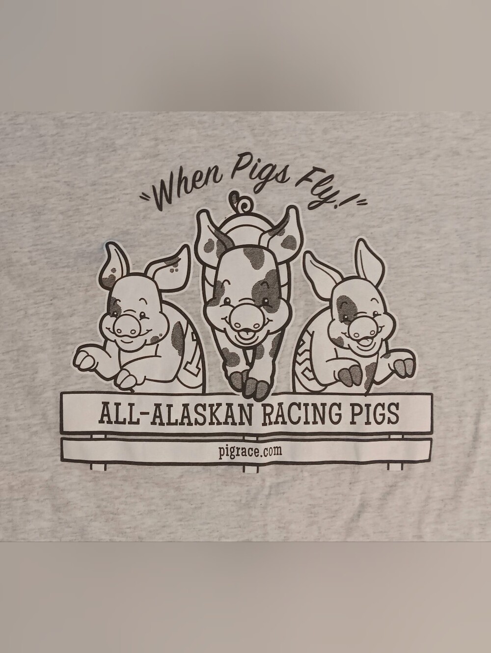 Alaska Pig Racing t-shirt animal print funny nascar chevy ford farm